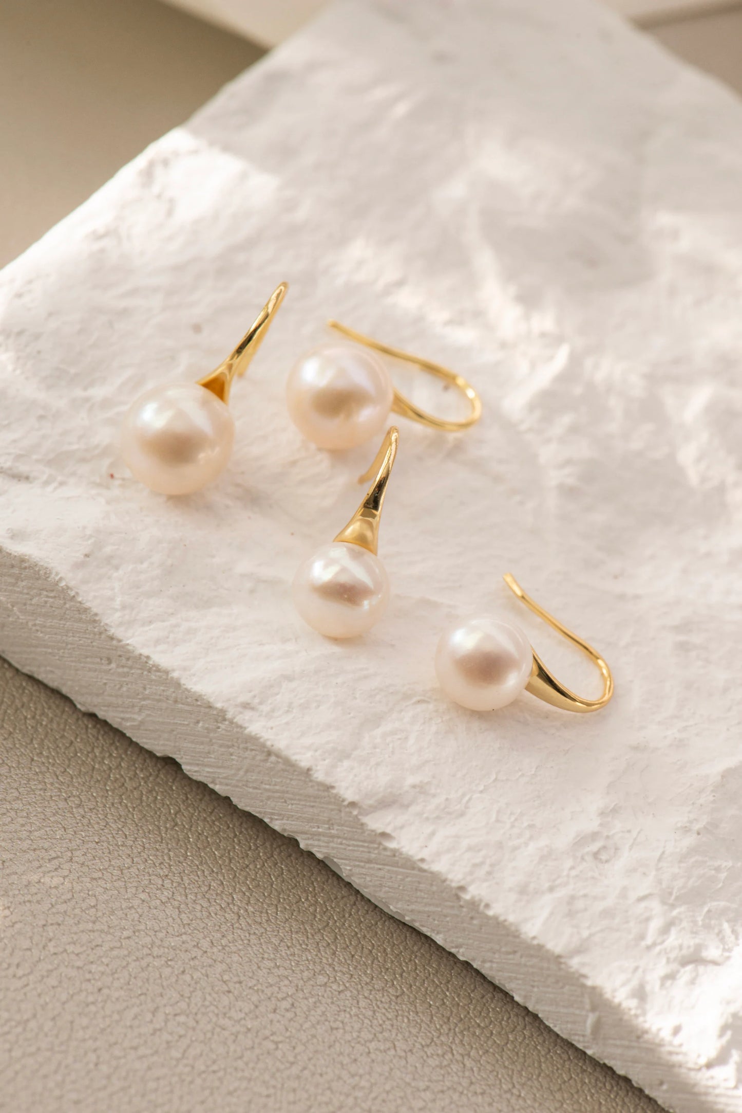 Freshwater Pearl Drop Earrings - Crafted with Silver