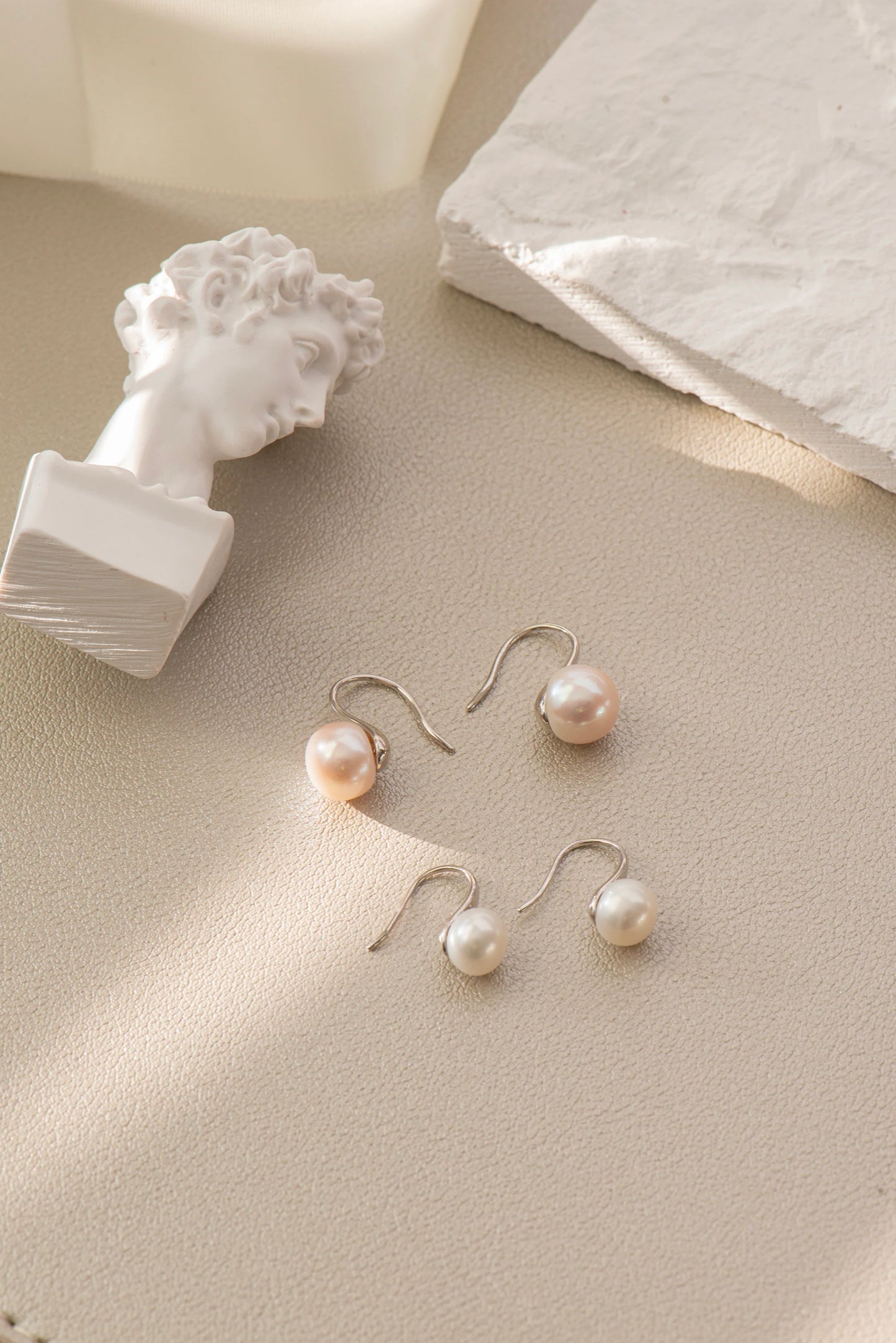 Freshwater Pearl Drop Earrings - Crafted with Silver