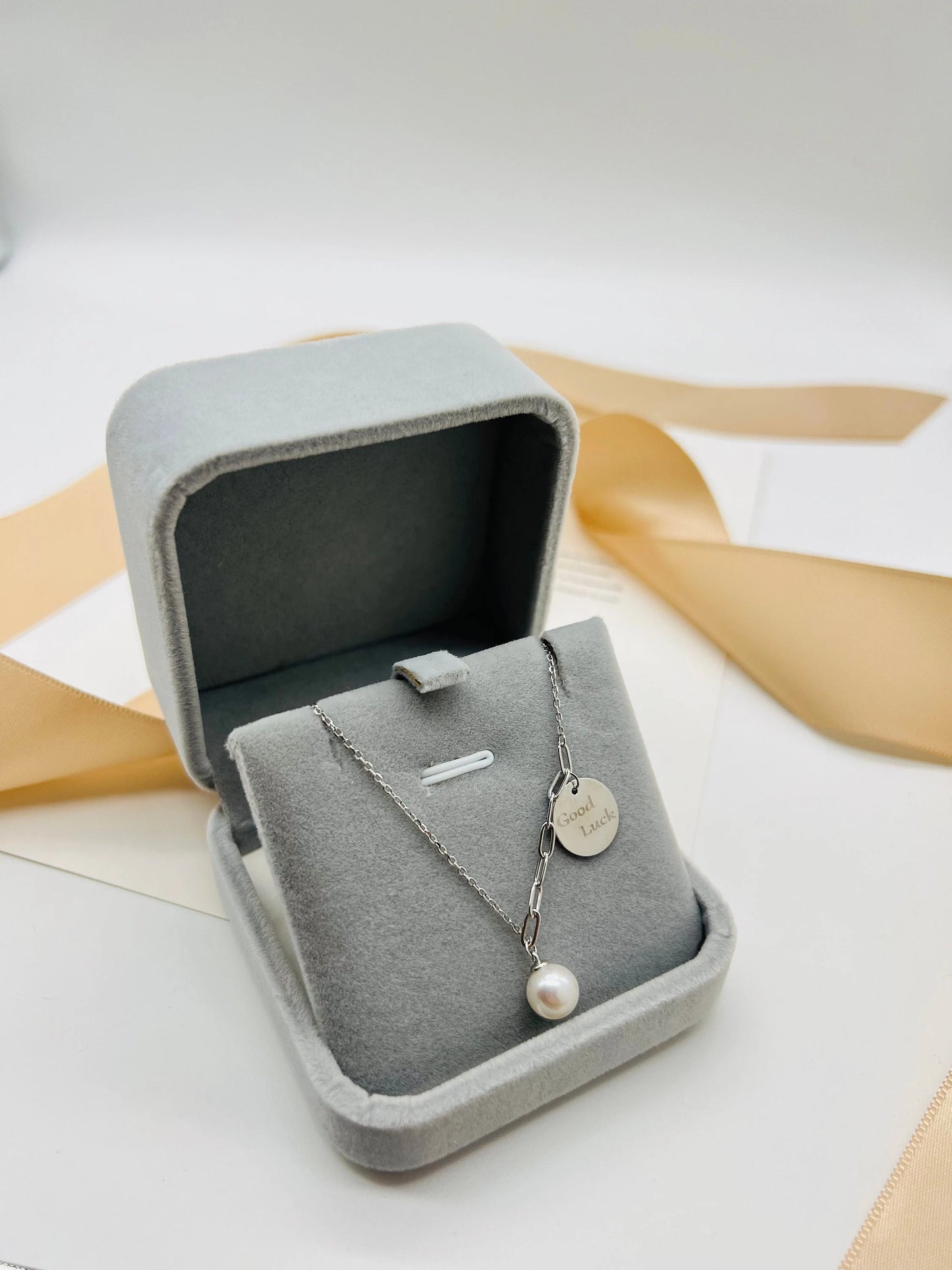 Handmade Sterling Silver Pearl Necklace