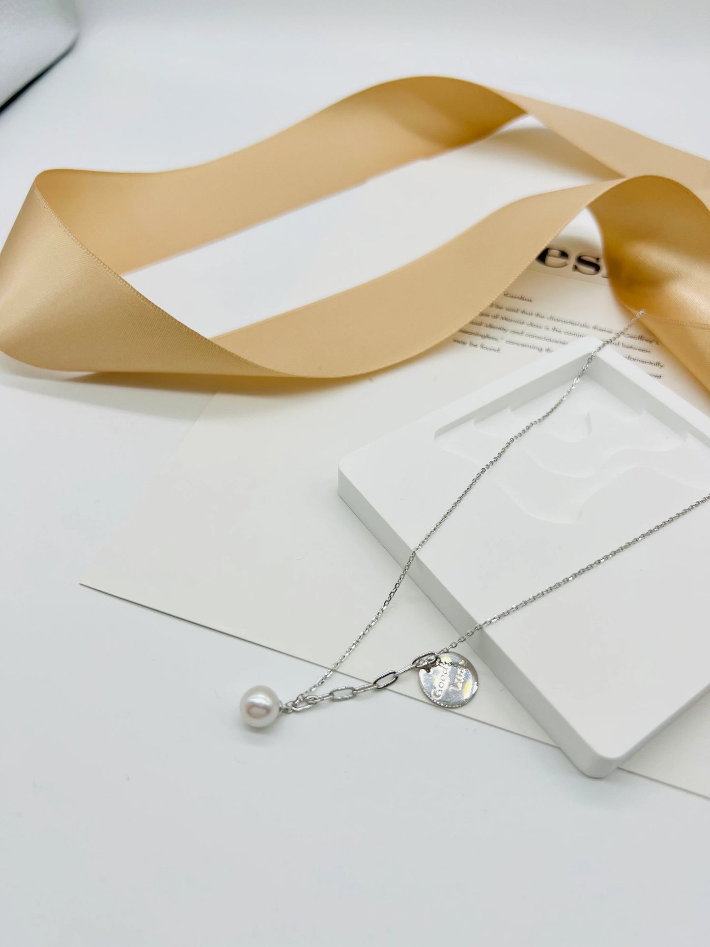 Handmade Sterling Silver Pearl Necklace