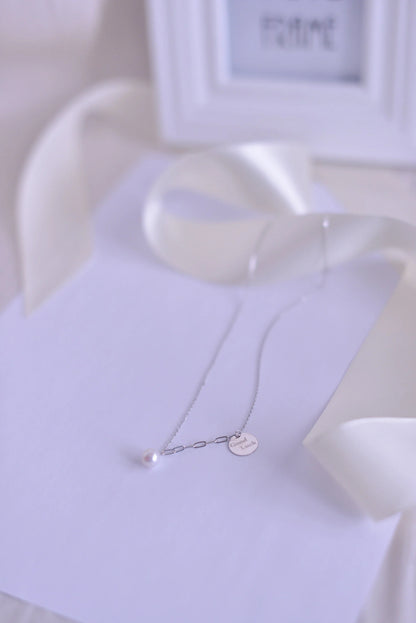 Handmade Sterling Silver Pearl Necklace