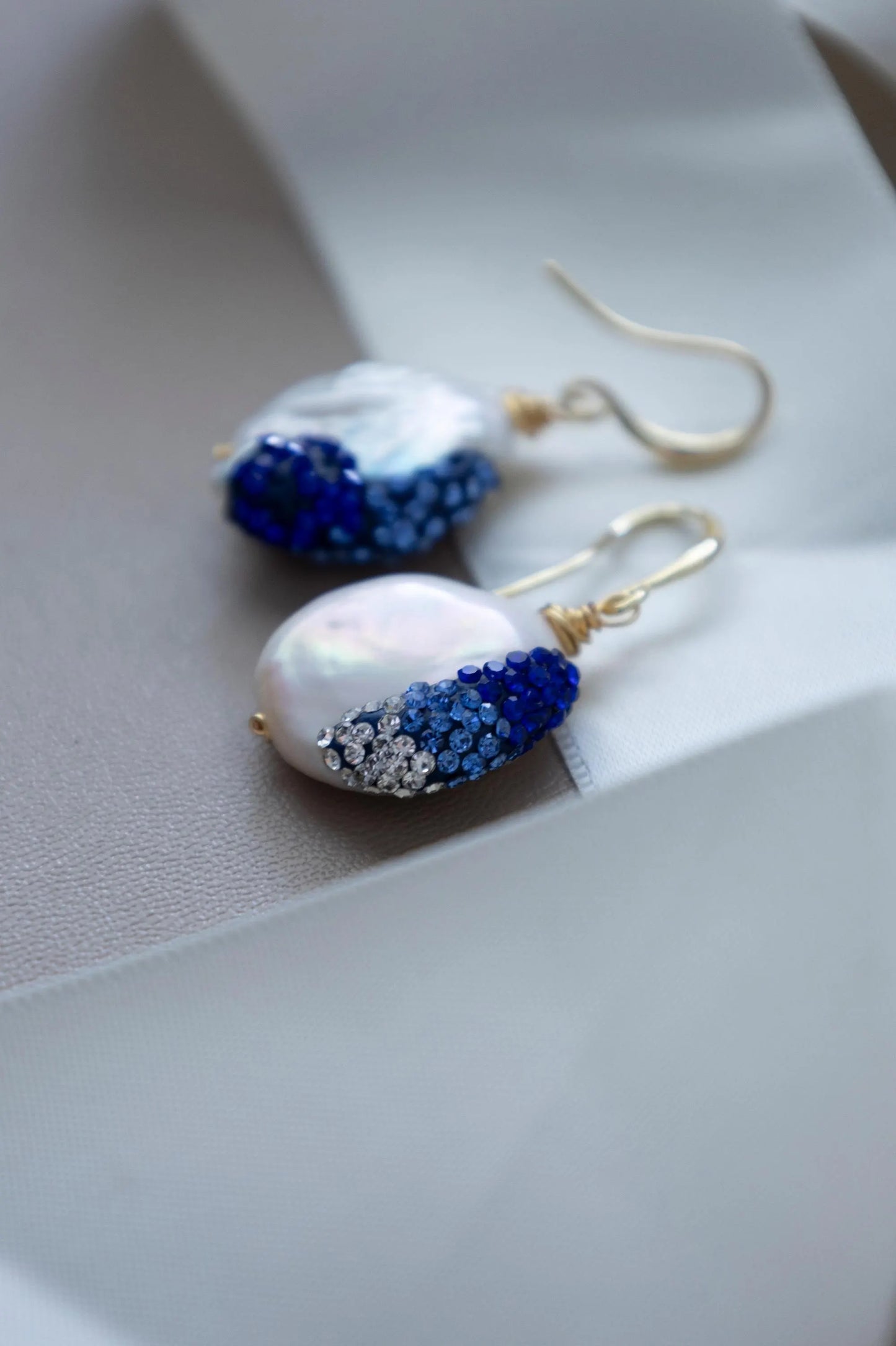 Freshwater Pearl Drop Earrings - Crafted with baroque pearl, natural stone