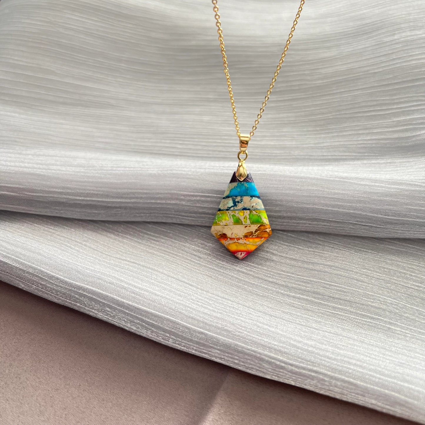 Handmade natural gemstone jewelry/Regalite pendant necklace/charming