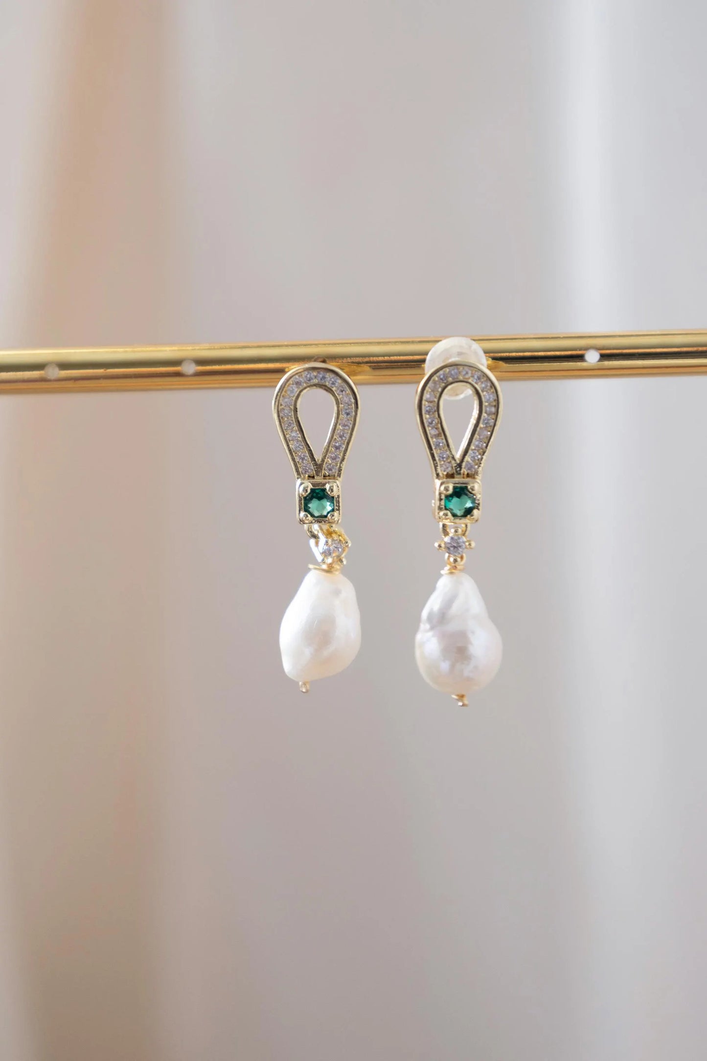 Baroque Pearl Drop Earrings - Crafted with baroque pearl, freshwater