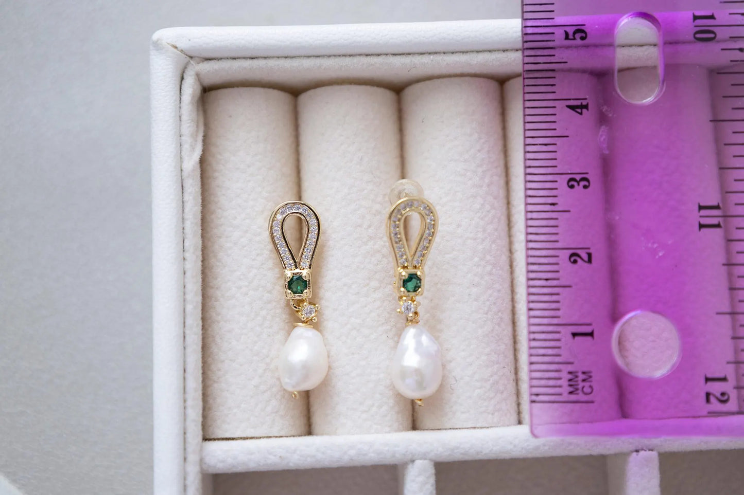 Baroque Pearl Drop Earrings - Crafted with baroque pearl, freshwater