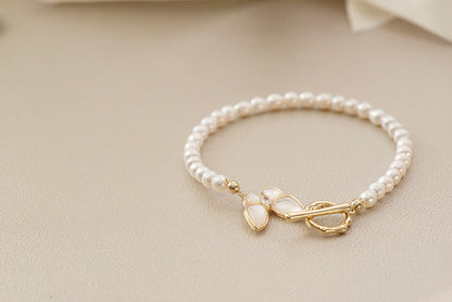 Handmade Pearl Bracelet - Crafted with Copper