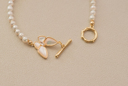 Handmade Pearl Bracelet - Crafted with Copper