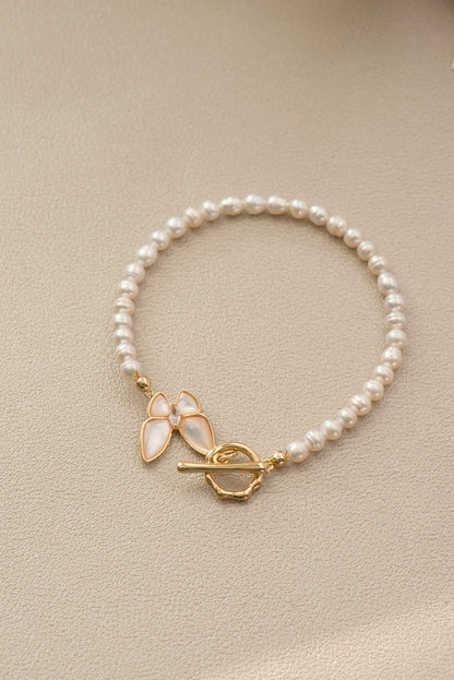 Handmade Pearl Bracelet - Crafted with Copper