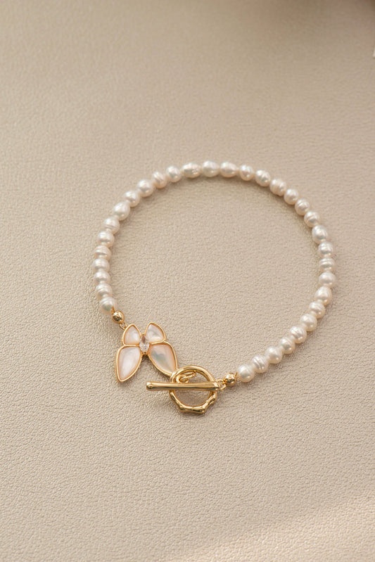 Handmade Pearl Bracelet - Crafted with Copper