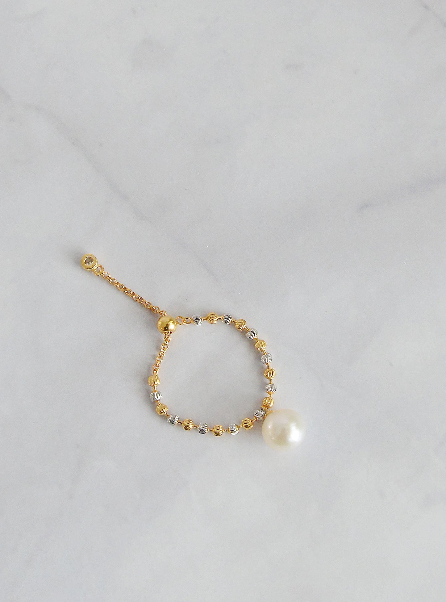 Handmade 18K Gold Plated Sterling Silver Pearl Ring - Crafted with