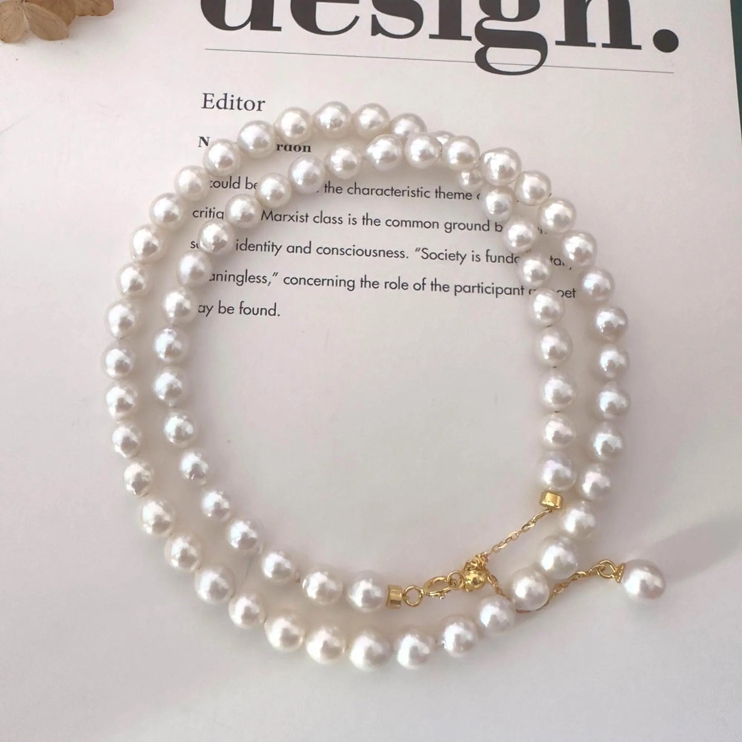 Handmade Pearl Necklace - Crafted with Sterling silver