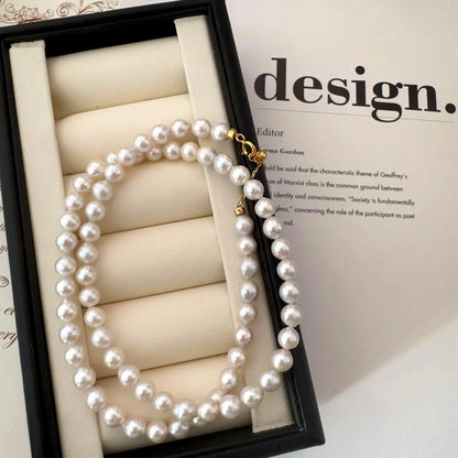 Handmade Pearl Necklace - Crafted with Sterling silver