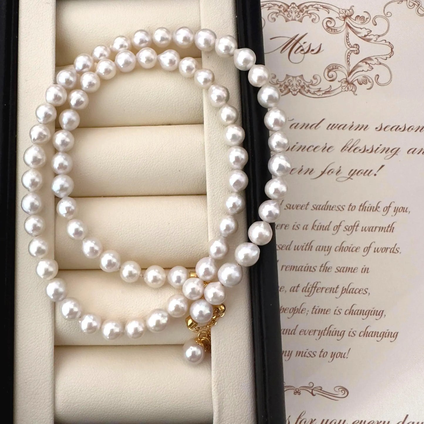 Handmade Pearl Necklace - Crafted with Sterling silver