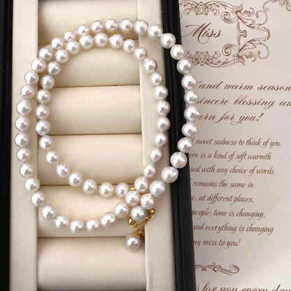 Handmade Pearl Necklace - Crafted with Sterling silver