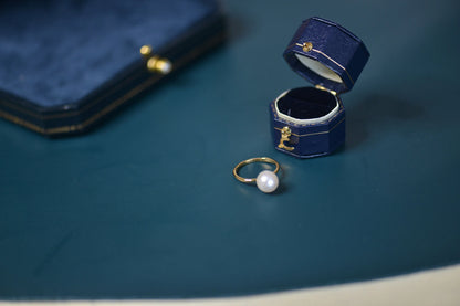 Sterling Silver Freshwater Pearl Ring - Crafted with natural pearl
