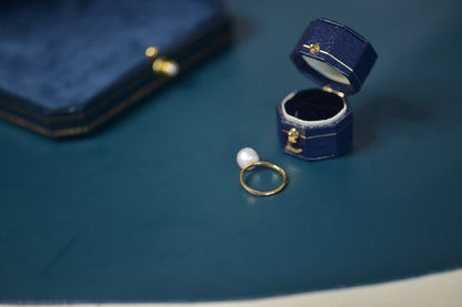 Sterling Silver Freshwater Pearl Ring - Crafted with natural pearl