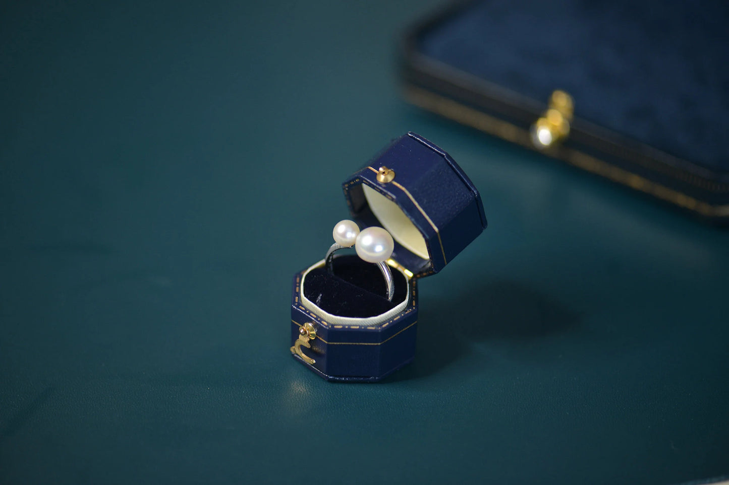 Double White Freshwater Pearl Open Ring - Craft with S925 Sterling Silver