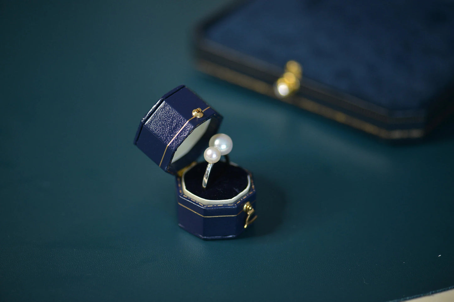 Double White Freshwater Pearl Open Ring - Craft with S925 Sterling Silver