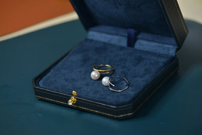 Dainty Sterling Silver Pearl Ring