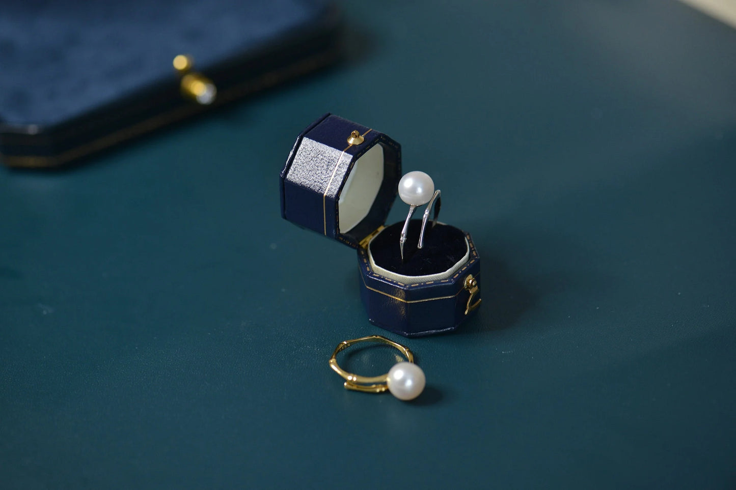 Dainty Sterling Silver Pearl Ring