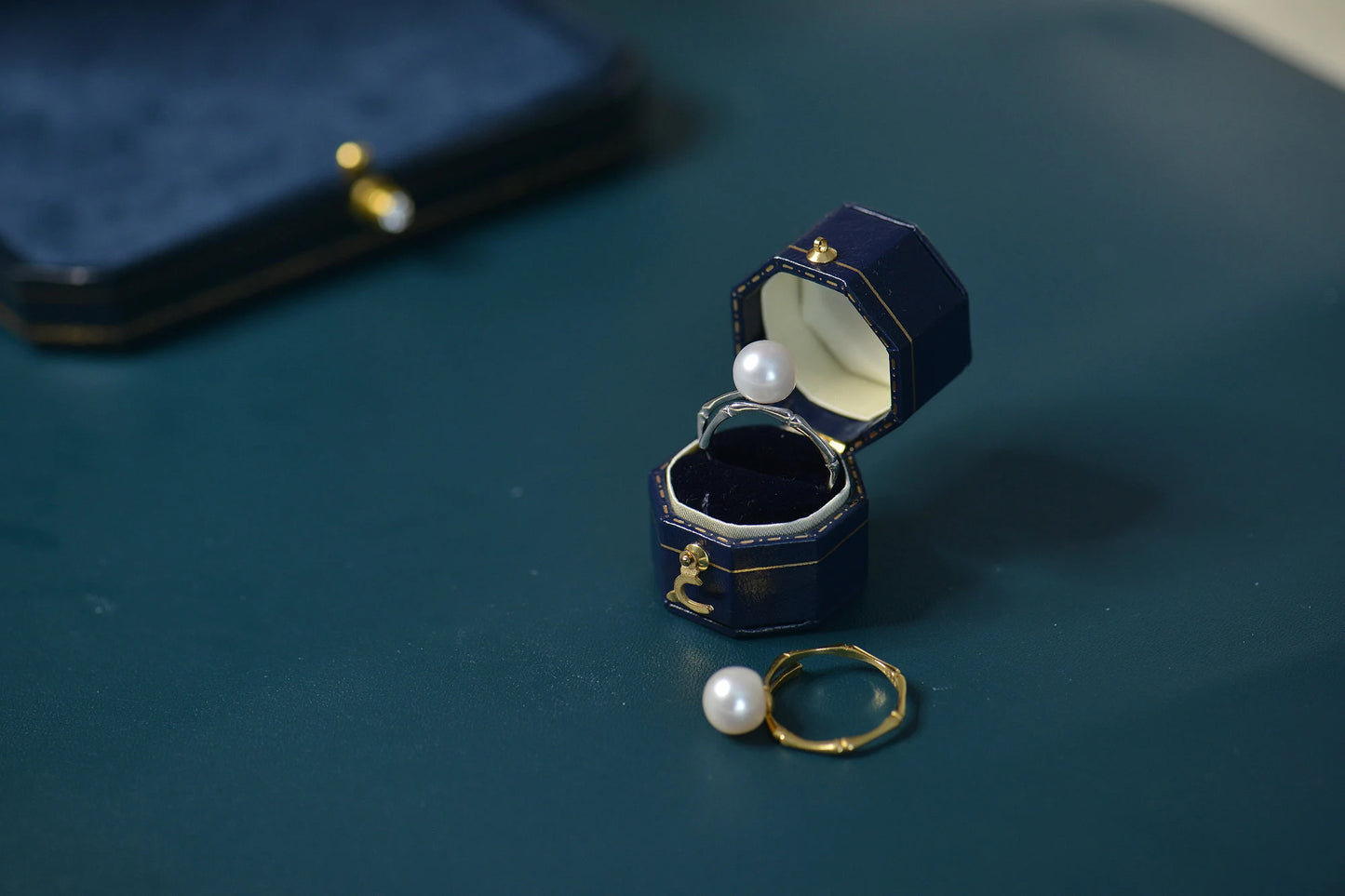 Dainty Sterling Silver Pearl Ring