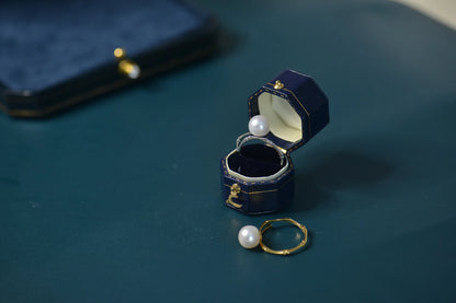 Dainty Sterling Silver Pearl Ring