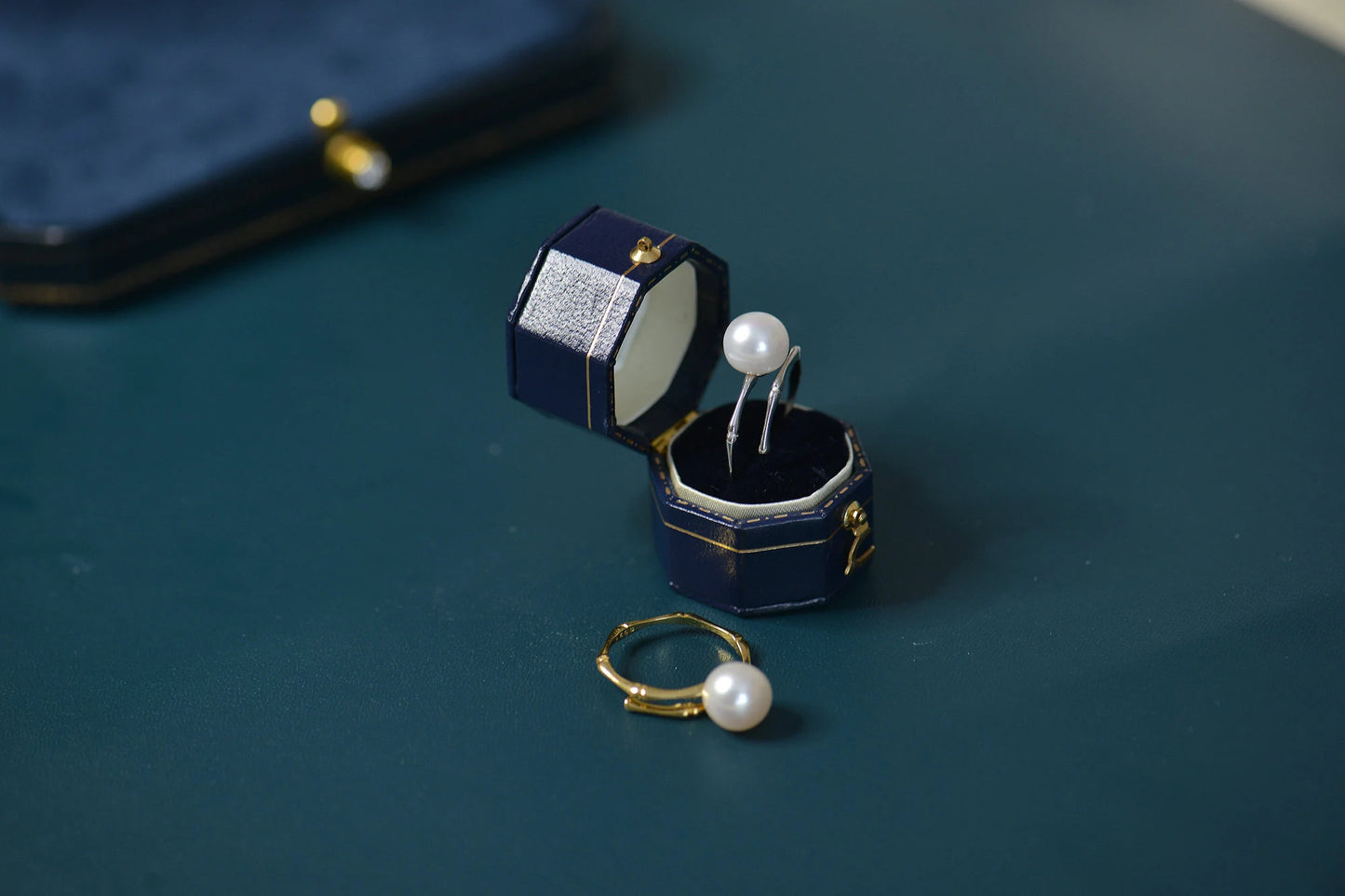 Dainty Sterling Silver Pearl Ring