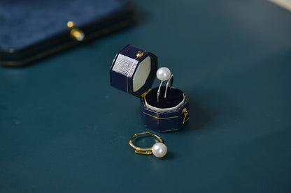 Dainty Sterling Silver Pearl Ring