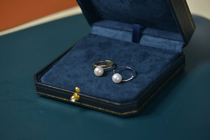 Dainty Sterling Silver Pearl Ring