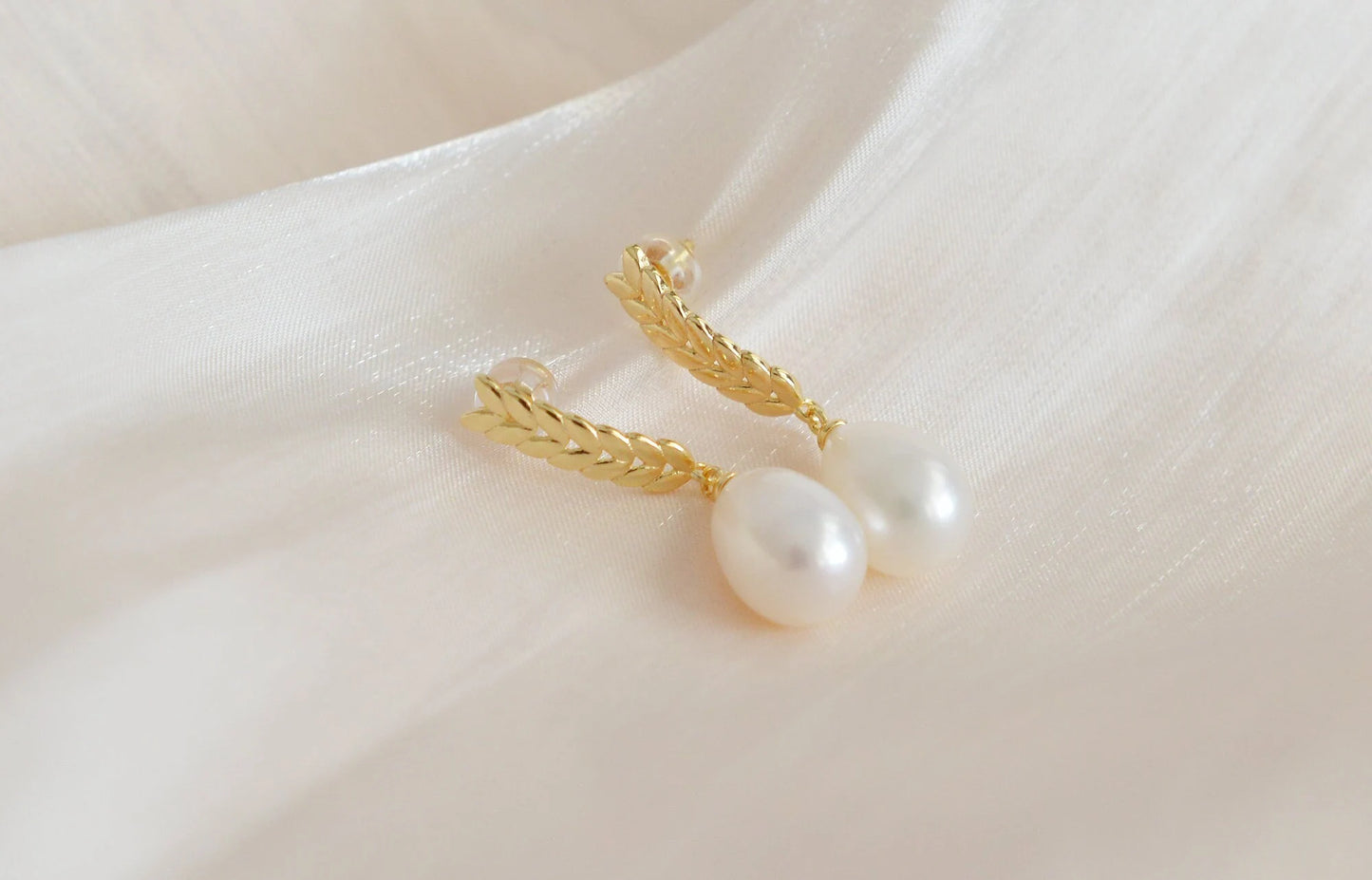 Handmade Teardrop Pearl Earrings - Crafted with Sterling Silver