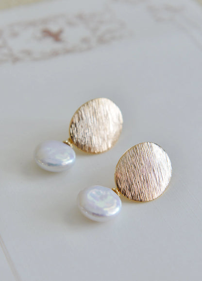 Handmade 14K Gold Filled Freshwater Pearl Drop Earrings - Crafted
