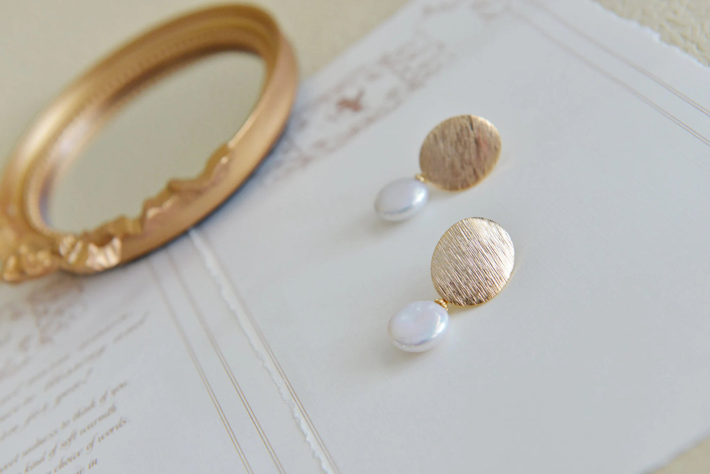 Handmade 14K Gold Filled Freshwater Pearl Drop Earrings - Crafted