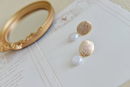 Handmade 14K Gold Filled Freshwater Pearl Drop Earrings - Crafted