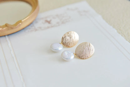 Handmade 14K Gold Filled Freshwater Pearl Drop Earrings - Crafted