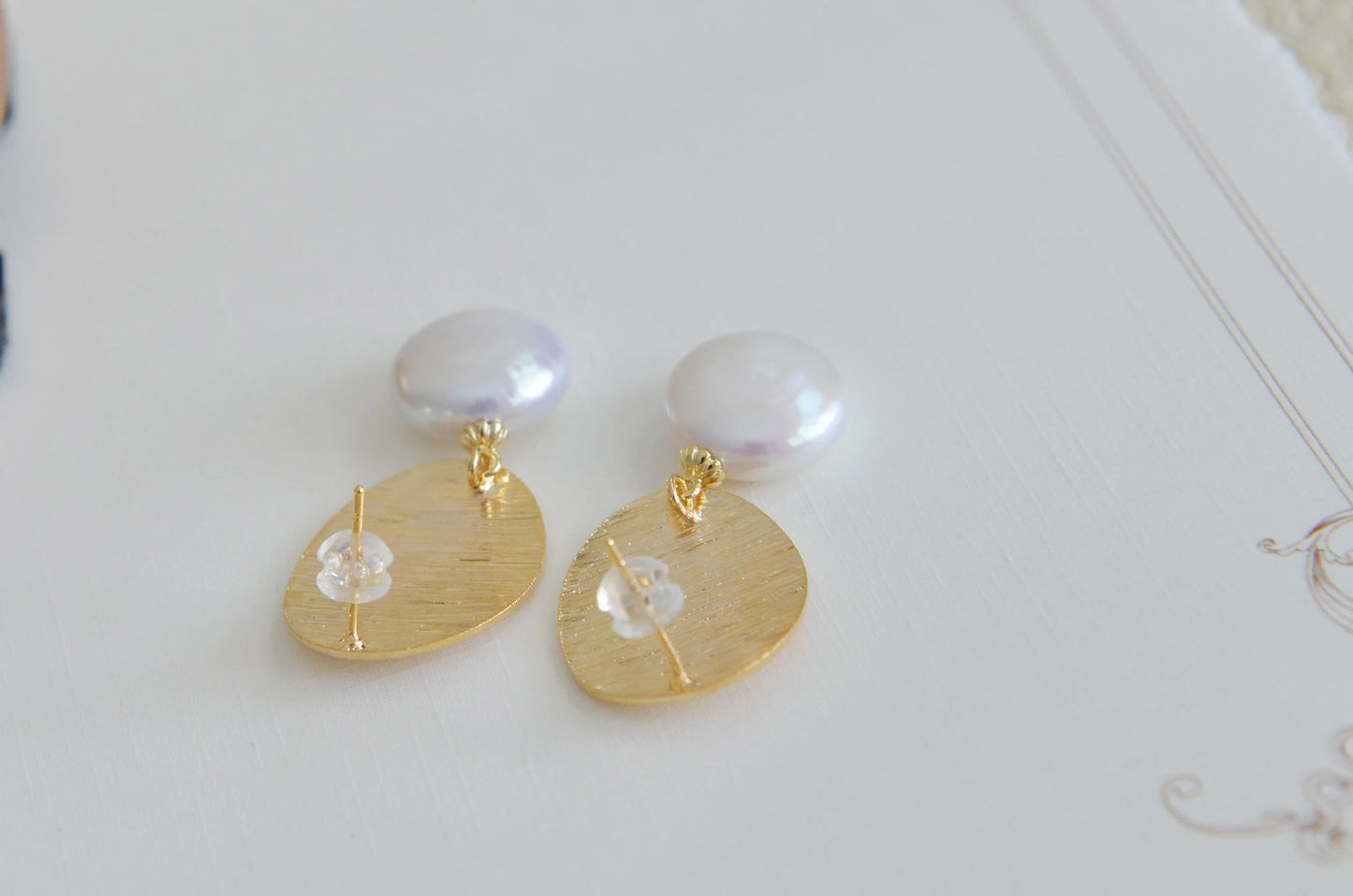 Handmade 14K Gold Filled Freshwater Pearl Drop Earrings - Crafted