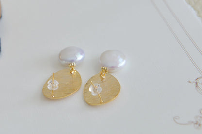 Handmade 14K Gold Filled Freshwater Pearl Drop Earrings - Crafted