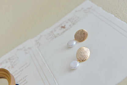 Handmade 14K Gold Filled Freshwater Pearl Drop Earrings - Crafted