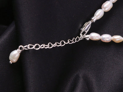 "Mother and Child" Two-Flower Pearl Necklace – Asymmetrical Artisan Choker