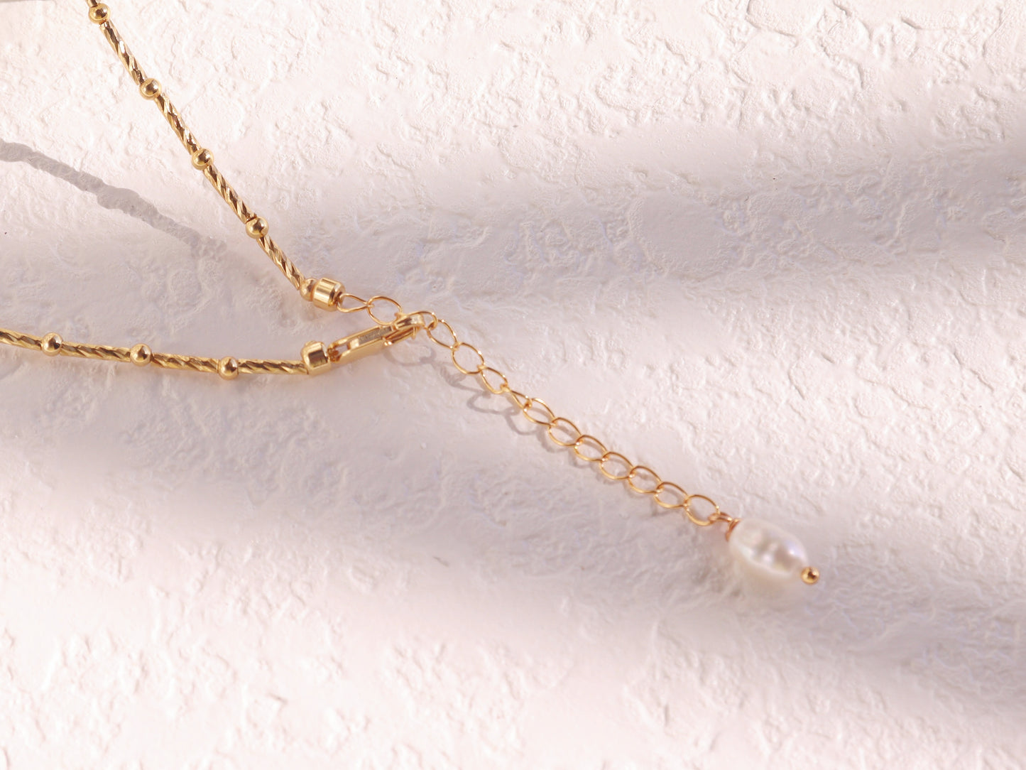 "Good Luck" Starburst & Pearl Necklace Set – Gold Satellite Chain Bridal Jewelry