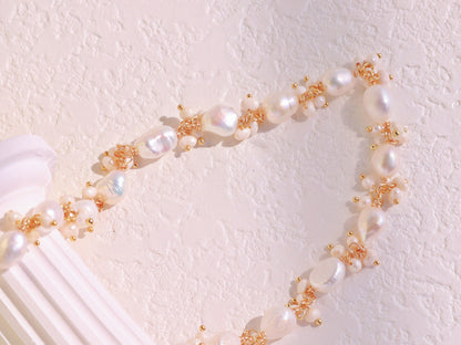 Baroque Pearl Cluster Vine Choker