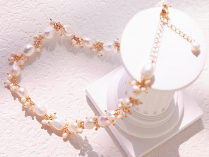 Baroque Pearl Cluster Vine Choker