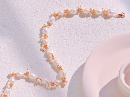 Baroque Pearl Cluster Vine Choker