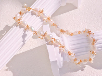 Baroque Pearl Cluster Vine Choker