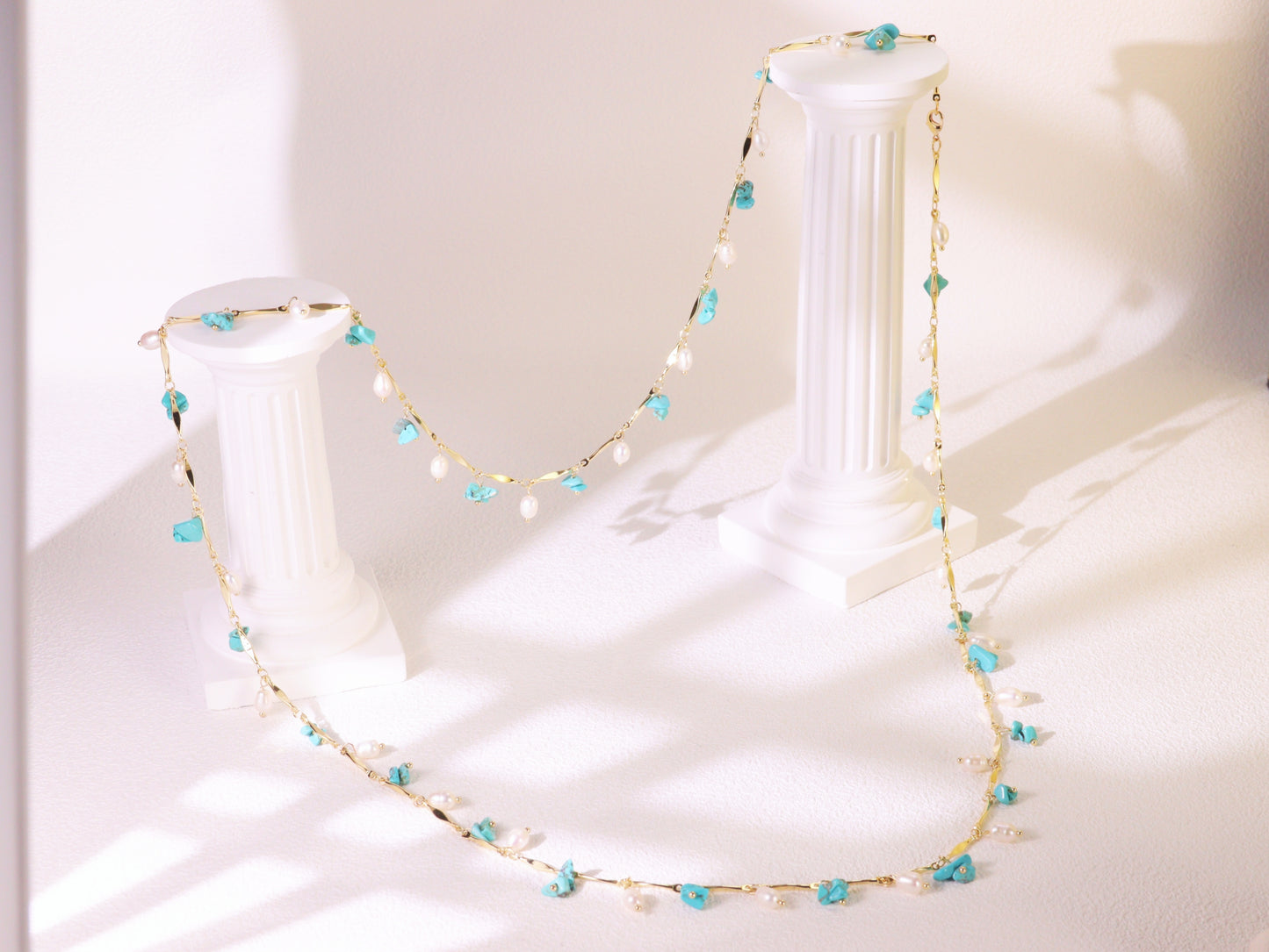 "Thorn Inspired" Amethyst Pearl Necklace – Artistic Nature Layering Jewelry (104cm)