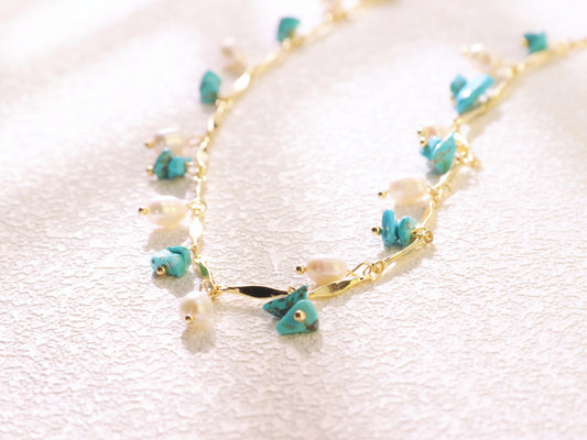 "Thorn Inspired" Amethyst Pearl Necklace – Artistic Nature Layering Jewelry (104cm)