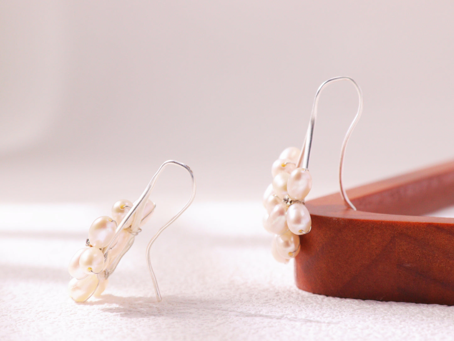 Freshwater Pearl Floral Cluster Earrings