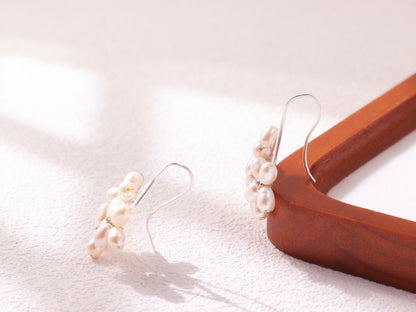Freshwater Pearl Floral Cluster Earrings