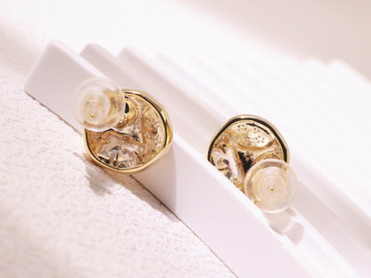 Vintage Pearl & Zircon Statement Stud Earrings