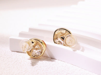 Vintage Pearl & Zircon Statement Stud Earrings