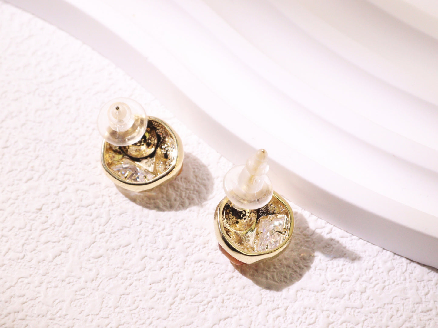 Vintage Pearl & Zircon Statement Stud Earrings